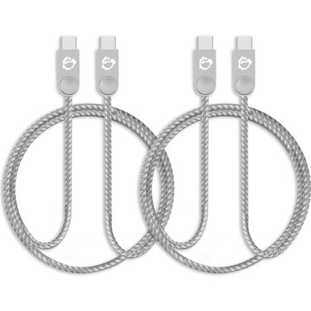 Siig Zinc Alloy Usb-C To Usb-C Charging & Sync Braided Cable -, PK2 CB-US0P11-S1